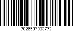 Código de barras (EAN, GTIN, SKU, ISBN): '7026537033772'
