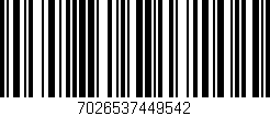 Código de barras (EAN, GTIN, SKU, ISBN): '7026537449542'