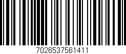 Código de barras (EAN, GTIN, SKU, ISBN): '7026537561411'