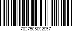 Código de barras (EAN, GTIN, SKU, ISBN): '7027505892957'
