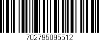 Código de barras (EAN, GTIN, SKU, ISBN): '702795095512'