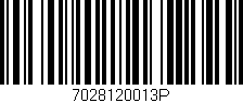 Código de barras (EAN, GTIN, SKU, ISBN): '7028120013P'