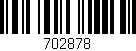 Código de barras (EAN, GTIN, SKU, ISBN): '702878'