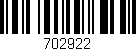 Código de barras (EAN, GTIN, SKU, ISBN): '702922'