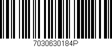 Código de barras (EAN, GTIN, SKU, ISBN): '7030630184P'