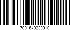 Código de barras (EAN, GTIN, SKU, ISBN): '7031649230018'