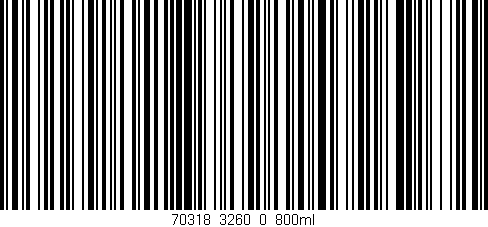 Código de barras (EAN, GTIN, SKU, ISBN): '70318_3260_0_800ml'
