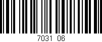 Código de barras (EAN, GTIN, SKU, ISBN): '7031/06'