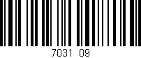 Código de barras (EAN, GTIN, SKU, ISBN): '7031/09'
