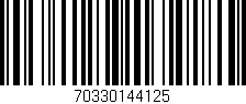 Código de barras (EAN, GTIN, SKU, ISBN): '70330144125'
