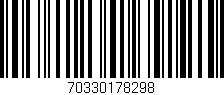 Código de barras (EAN, GTIN, SKU, ISBN): '70330178298'