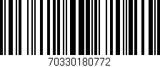Código de barras (EAN, GTIN, SKU, ISBN): '70330180772'