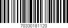 Código de barras (EAN, GTIN, SKU, ISBN): '70330181120'