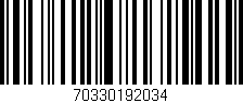 Código de barras (EAN, GTIN, SKU, ISBN): '70330192034'