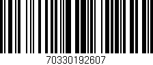 Código de barras (EAN, GTIN, SKU, ISBN): '70330192607'