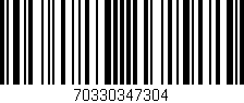Código de barras (EAN, GTIN, SKU, ISBN): '70330347304'