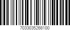 Código de barras (EAN, GTIN, SKU, ISBN): '7033035268100'