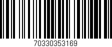 Código de barras (EAN, GTIN, SKU, ISBN): '70330353169'