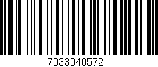 Código de barras (EAN, GTIN, SKU, ISBN): '70330405721'