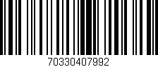 Código de barras (EAN, GTIN, SKU, ISBN): '70330407992'