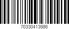 Código de barras (EAN, GTIN, SKU, ISBN): '70330413986'