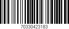 Código de barras (EAN, GTIN, SKU, ISBN): '70330423183'