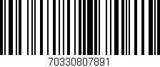 Código de barras (EAN, GTIN, SKU, ISBN): '70330807891'