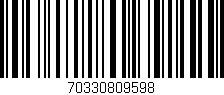 Código de barras (EAN, GTIN, SKU, ISBN): '70330809598'