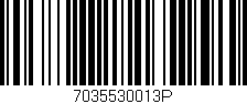 Código de barras (EAN, GTIN, SKU, ISBN): '7035530013P'