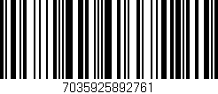 Código de barras (EAN, GTIN, SKU, ISBN): '7035925892761'