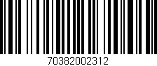 Código de barras (EAN, GTIN, SKU, ISBN): '70382002312'