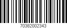 Código de barras (EAN, GTIN, SKU, ISBN): '70382002343'