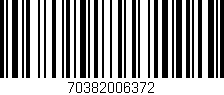 Código de barras (EAN, GTIN, SKU, ISBN): '70382006372'