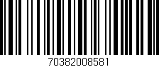 Código de barras (EAN, GTIN, SKU, ISBN): '70382008581'