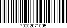 Código de barras (EAN, GTIN, SKU, ISBN): '70382071035'
