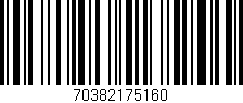 Código de barras (EAN, GTIN, SKU, ISBN): '70382175160'
