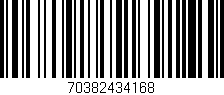 Código de barras (EAN, GTIN, SKU, ISBN): '70382434168'