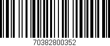 Código de barras (EAN, GTIN, SKU, ISBN): '70382800352'