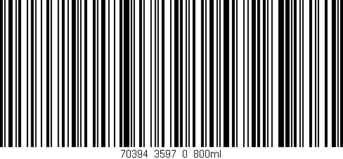 Código de barras (EAN, GTIN, SKU, ISBN): '70394_3597_0_800ml'