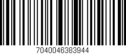 Código de barras (EAN, GTIN, SKU, ISBN): '7040046383944'