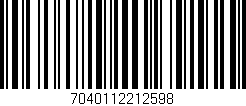 Código de barras (EAN, GTIN, SKU, ISBN): '7040112212598'