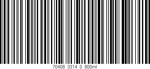 Código de barras (EAN, GTIN, SKU, ISBN): '70408_3314_0_800ml'