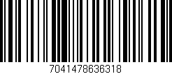 Código de barras (EAN, GTIN, SKU, ISBN): '7041478636318'