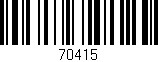 Código de barras (EAN, GTIN, SKU, ISBN): '70415'