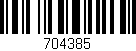 Código de barras (EAN, GTIN, SKU, ISBN): '704385'