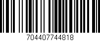 Código de barras (EAN, GTIN, SKU, ISBN): '704407744818'
