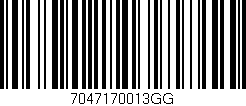 Código de barras (EAN, GTIN, SKU, ISBN): '7047170013GG'