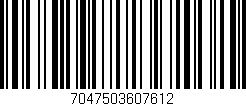 Código de barras (EAN, GTIN, SKU, ISBN): '7047503607612'