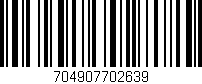 Código de barras (EAN, GTIN, SKU, ISBN): '704907702639'