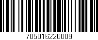 Código de barras (EAN, GTIN, SKU, ISBN): '705016226009'